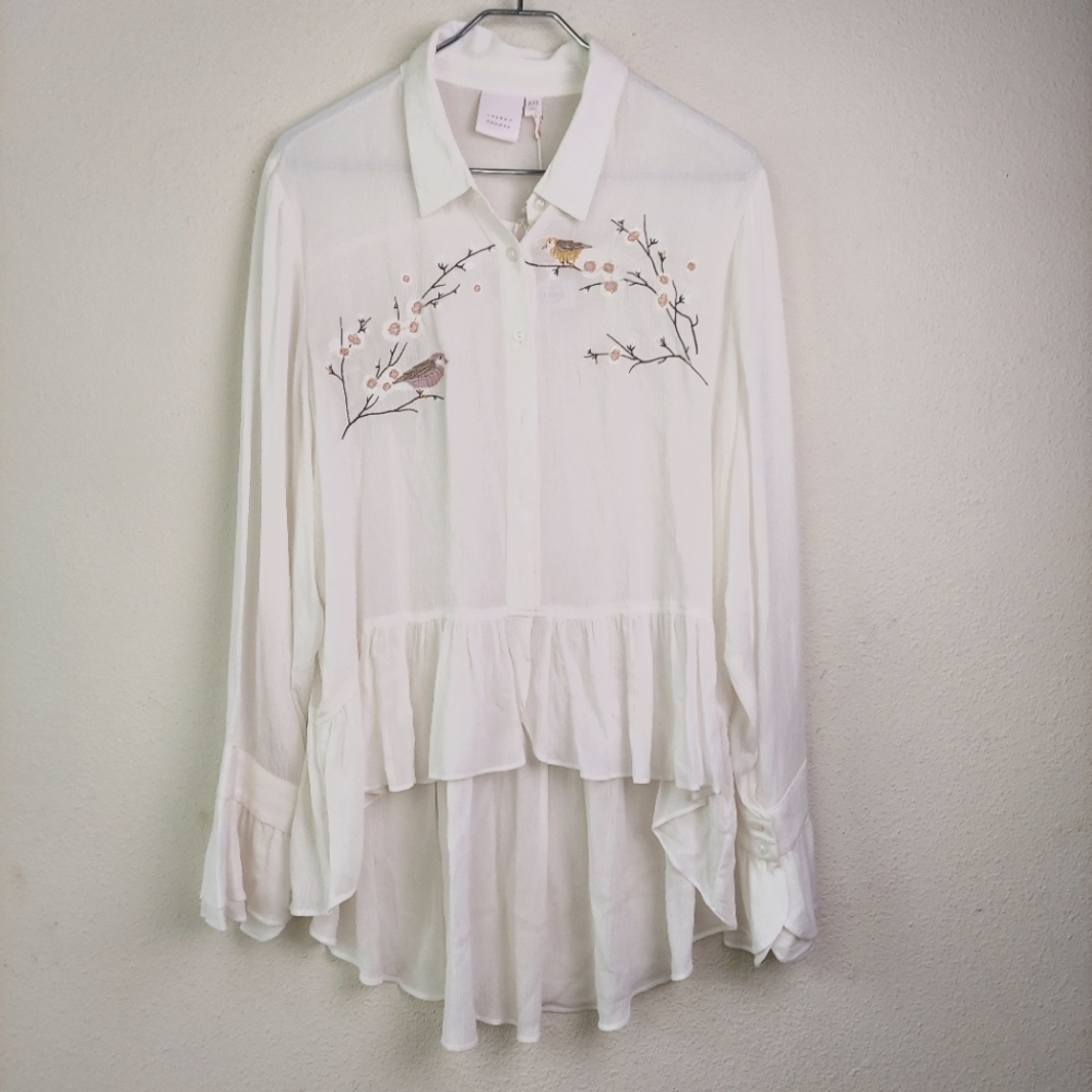 Embroidered White Blouse